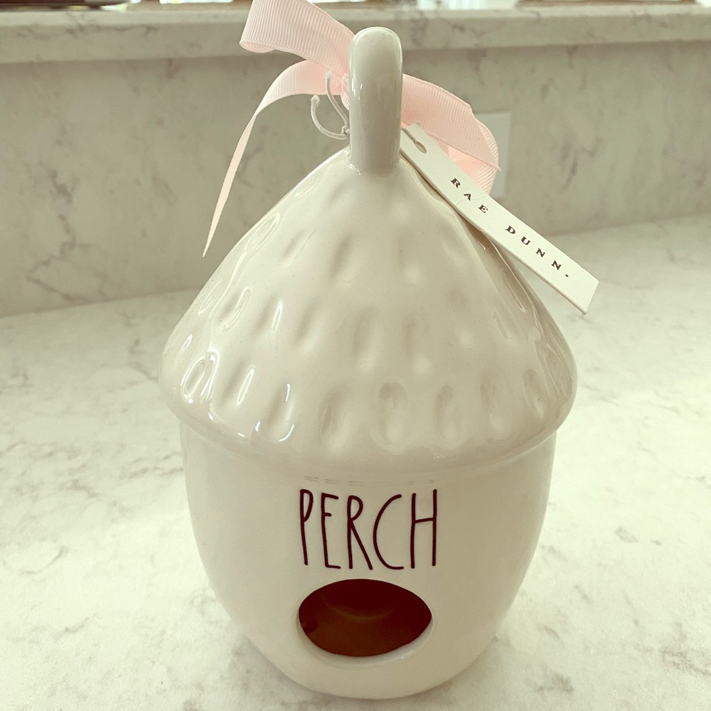 Rae Dunn Acorn Perch Birdhouse